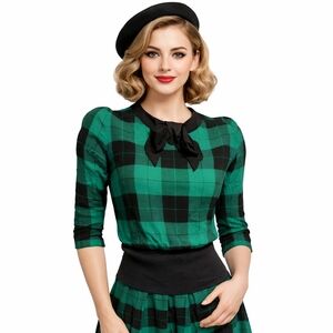 Buffalo Plaid‎  70s Vintage dress XS.S